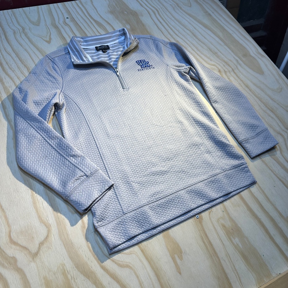 Gameday Couture Kentucky Wildcats Women Medium Gray Quilted Quarter Zip Pullover